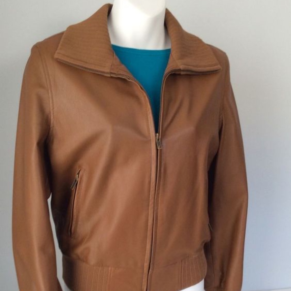 Gap Leather genuine leather jacket